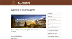 Desktop Screenshot of my.shms.com