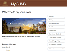 Tablet Screenshot of my.shms.com